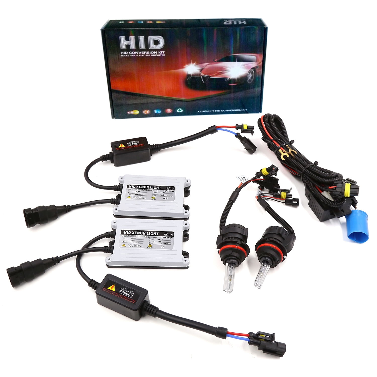 9004 9007-5000K Bi xenon HI//LO Innovited 35W AC Xenon HID LightsAll Bulb Sizes and Colors with Slim Ballast 2 Year Warranty Pure White